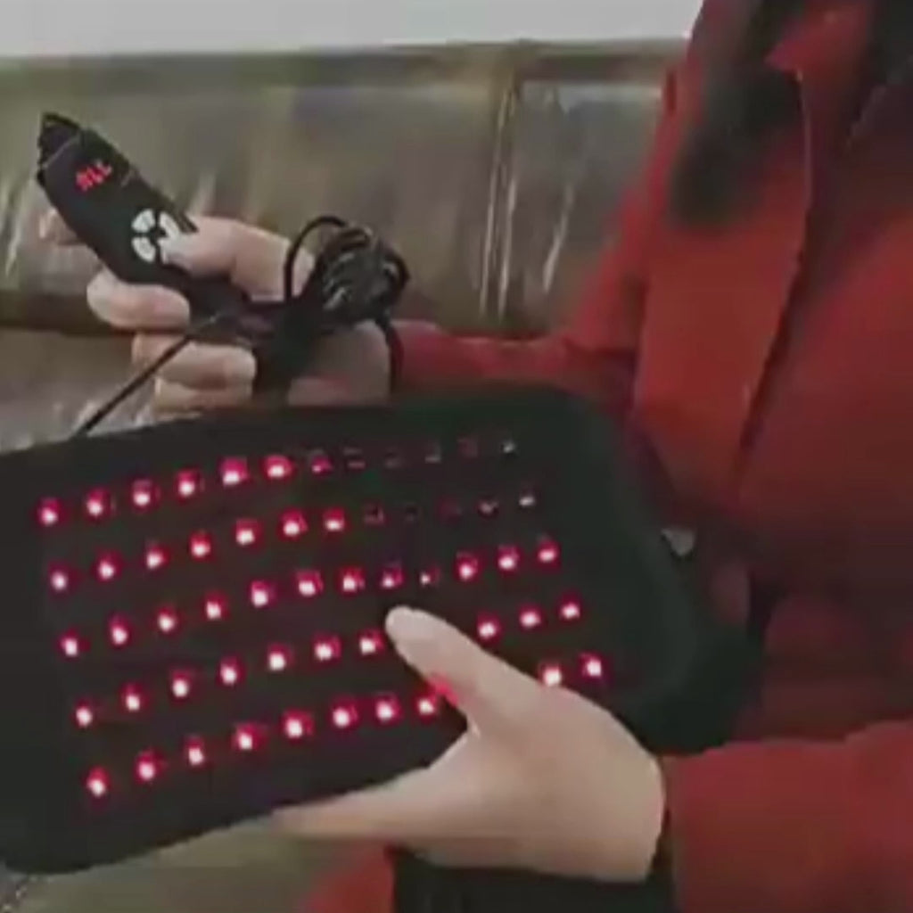 GlowRelief Red Light Therapy Belt — Infrared Heat for Back & Waist Pain Relief